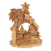 Olive Wood Birth of Jesus Figurine- Christmas Nativity Scene - 4''/10 cm
